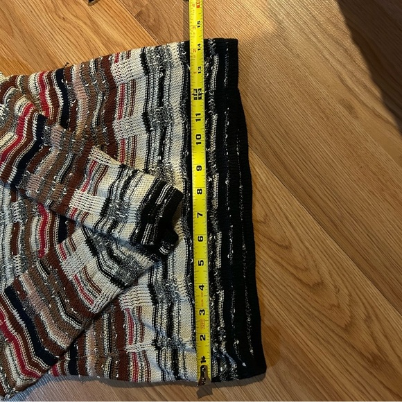 NIC+Zoe Long Sleeve V Neck Crossover Strap Red Hills Sweater - Picture 7 of 8